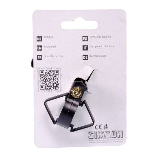 Simson fietsbel Hybride zwart op kaart