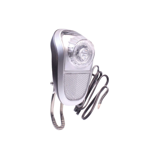 Simson voorvorkkoplamp LED zwart naafdynamo op kaart