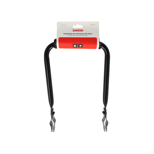 Simson rugleuning met vinyl rugkussen zwart