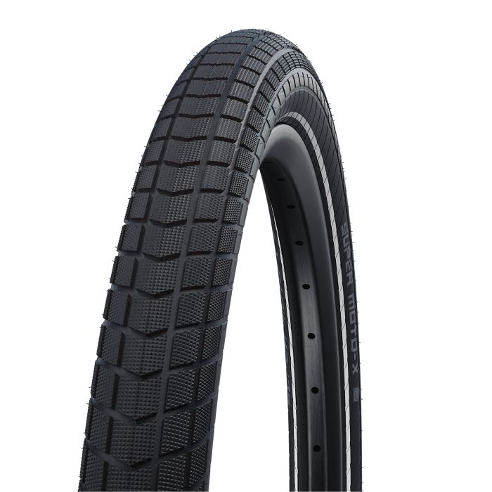 Afbeelding laden in galerijviewer, Schwalbe super moto-x - wired - addix - dd - greenguard - 26x2.40 - black + reflex

