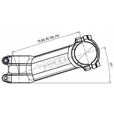 Deda a-head nok zero 110mm bob alu 73-17gr. 31.7mm oem