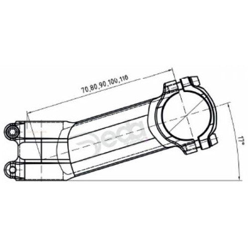 DEDA A-Head nok Zero 110mm BOB alu 73-17gr. 31.7mm OEM