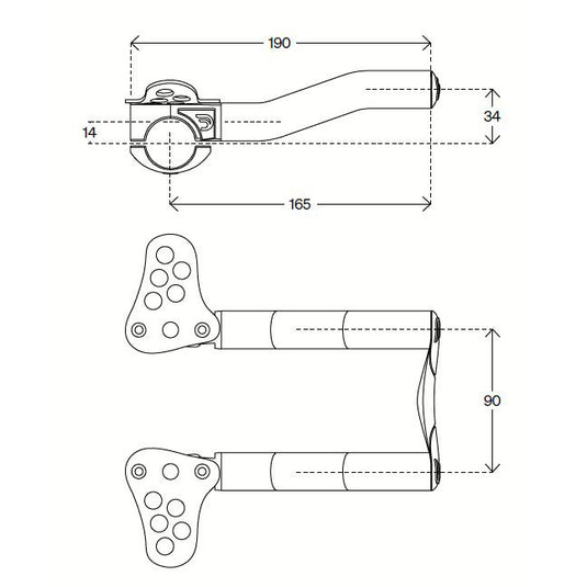 Deda Opzetstuur Metalblast aluminium zwart 31.7 170mm