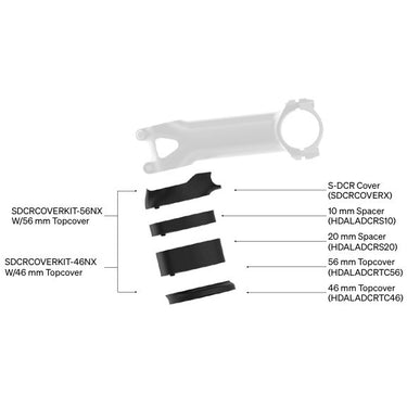 Dedacciai deda s-dcr cover kit: spacers topcover 46mm