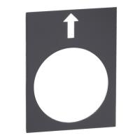Harmony etiket zwart zwarte pijl links | 10 stuks