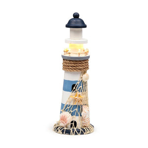 Strandsouvenir - vuurtoren schelpen led-licht