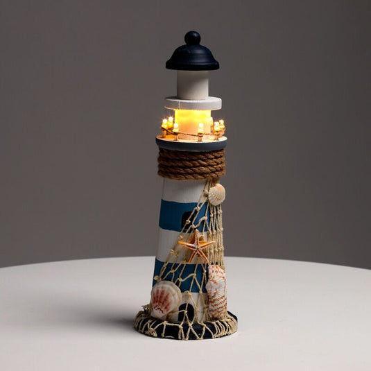 Strandsouvenir - vuurtoren schelpen led-licht