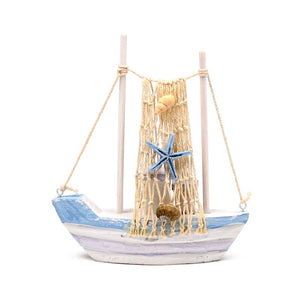 Strandsouvenir - zeilboot blauw ster