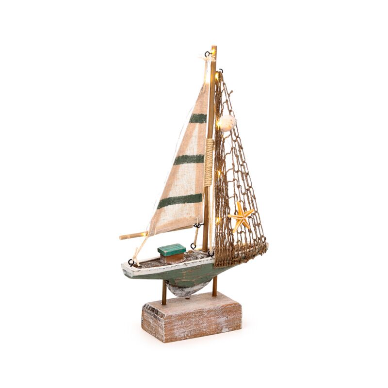 Load image into Gallery viewer, Strandsouvenir - zeilboot schelpen led-licht
