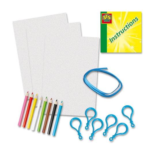 Ses krimpfolie - dino sleutelhangers