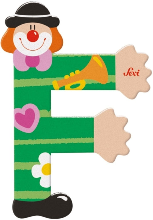 Sevi letter clown f: 10 cm (81742)