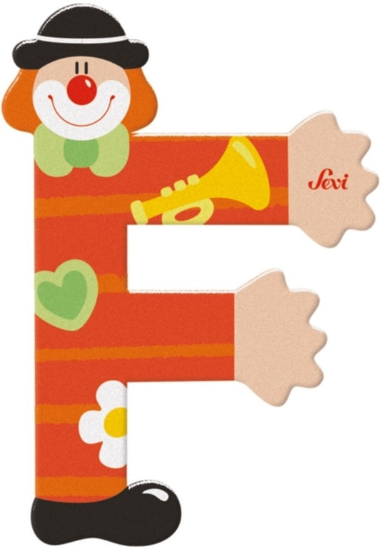 Sevi letter clown f: 10 cm (81742)