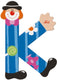 Sevi letter clown k: 10 cm (81747)