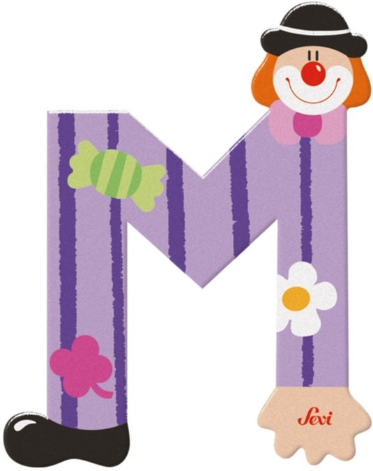 Sevi letter clown m: 10 cm (81749)