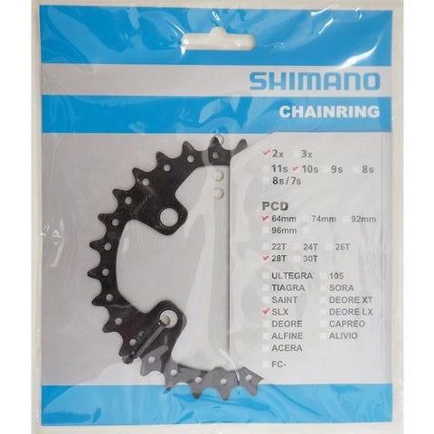 Shimano blad 28t 10v deore lx 64 y1na28000