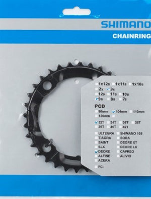 Shimano kettingblad Deore 9V 4-arm Y1LD98080 zwart 32T