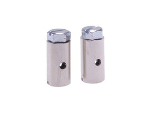 schroefnippels 15 x 8 mm zilver 2 stuks