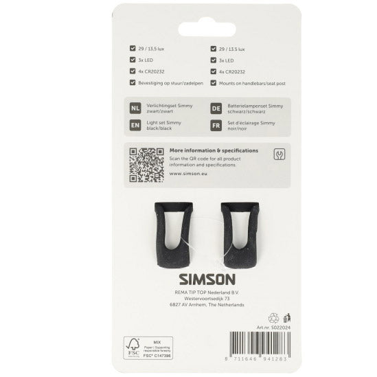 ギャラリービューアに画像をロードする, Simson verlichtingsset simmy batterij led 29 13,5lux
