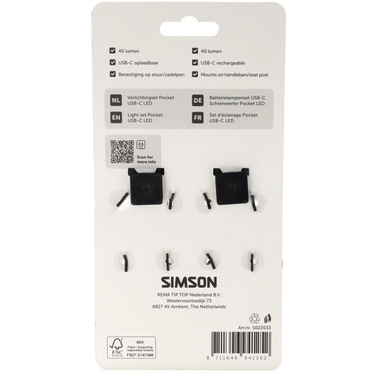 Simson verlichtingsset aurora pocket