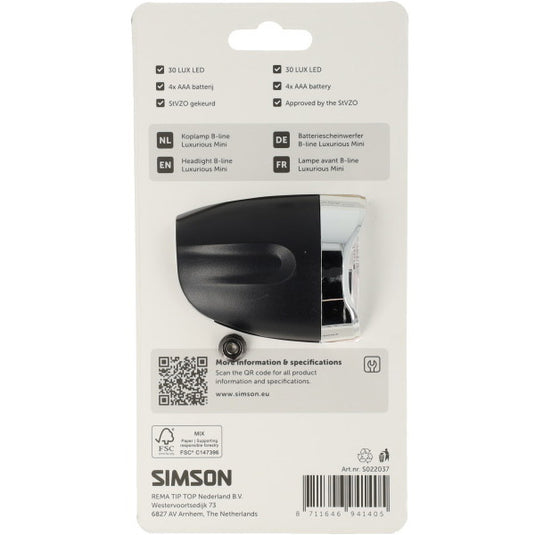 Simson koplamp aurora b-line luxurious mini