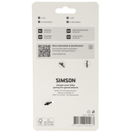 Load image into Gallery viewer, Simson koplamp aurora b-line 5s
