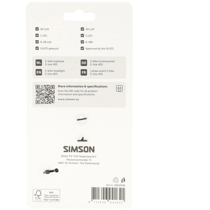 Afbeelding laden in galerijviewer, Simson koplamp aurora e-line 40s - e-bike (ebike)
