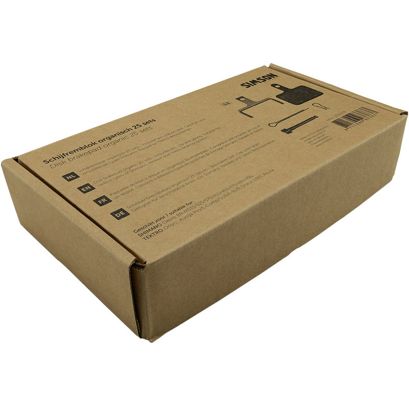 Load image into Gallery viewer, Simson schijfremblok organisch shimano tektro bulk (25 sets)
