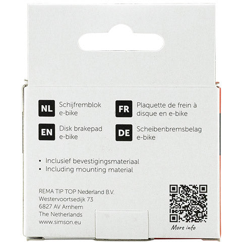 Simson schijfremblokken e-bike shimano tektro