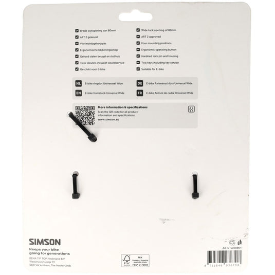 Simson ringslot 80mm art**