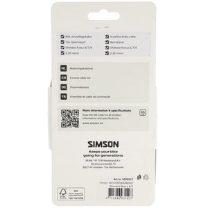 Simson versnellingskabelset nexus 4 7 8 rvs - grijs