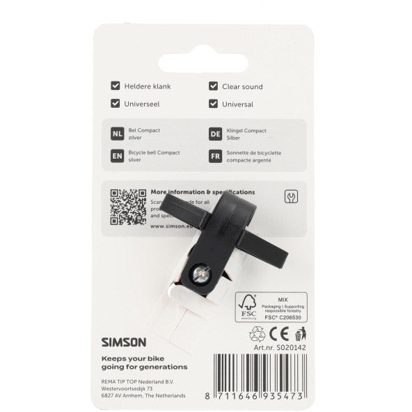 Afbeelding laden in galerijviewer, Simson bel compact zilver
