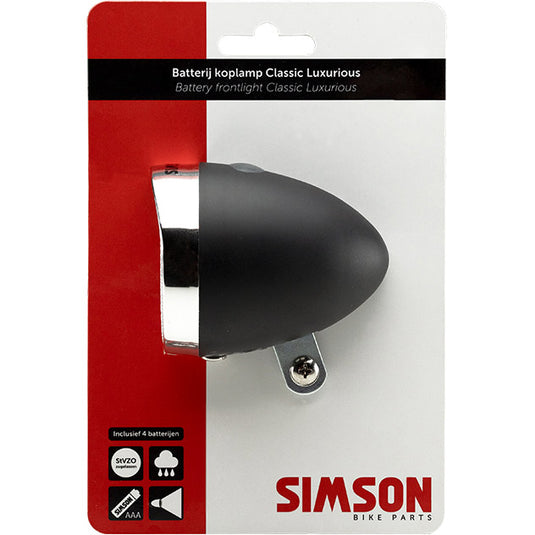 Simson koplamp classic luxurious batterij zwart (10st)