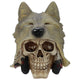 Schedel met wolf hoofd woonaccessoire