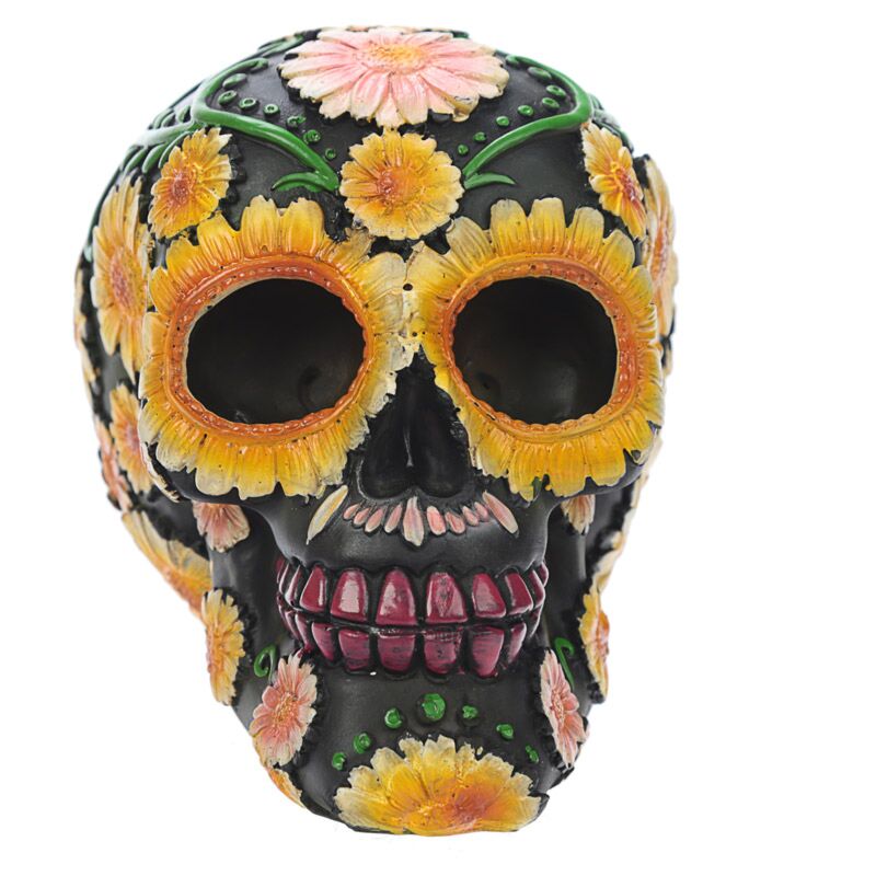 Load image into Gallery viewer, Dia de los muertos mexicaans doodshoofd madeliefjes woonaccessoire
