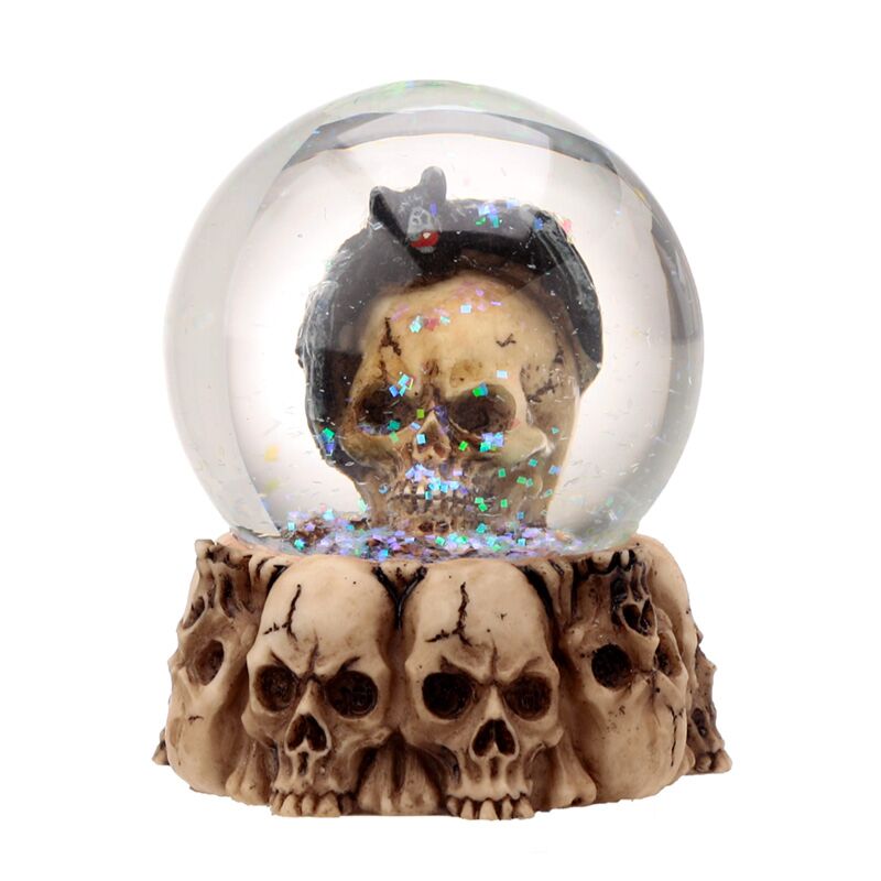 Load image into Gallery viewer, Schedel sneeuwbol met dieren woonaccessoire
