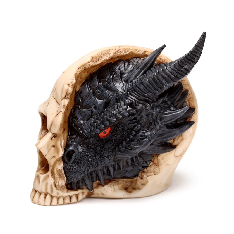 Load image into Gallery viewer, Shadows of darknesszwarte draak in schedel - large
