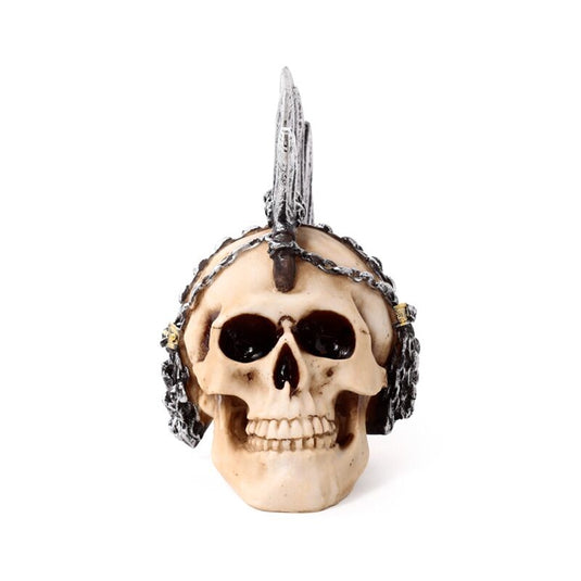 Punk schedel met ketting messen hanekam