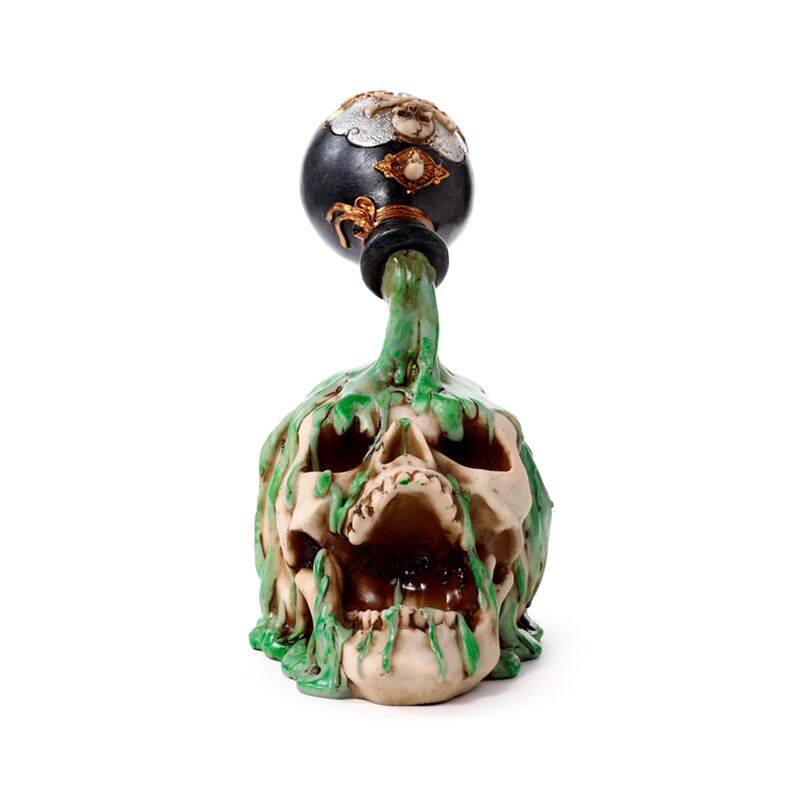 Load image into Gallery viewer, Schreeuwende schedel met groen drankje
