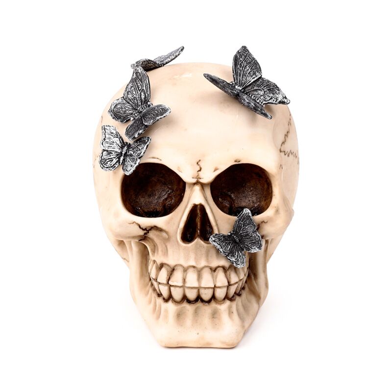 Load image into Gallery viewer, Schedel met metallic vlinders
