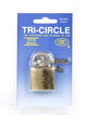 Buzaglo tri-circle hangslot square 38 mm. messing no. 264