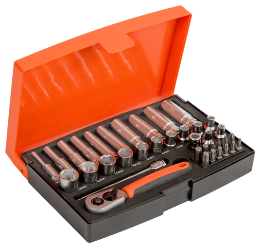 Bahco dopsleutelset 1 4 lang