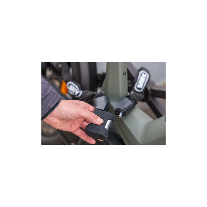 Load image into Gallery viewer, Abus kettingslot yardo 7807f 85 zwart. security level 8
