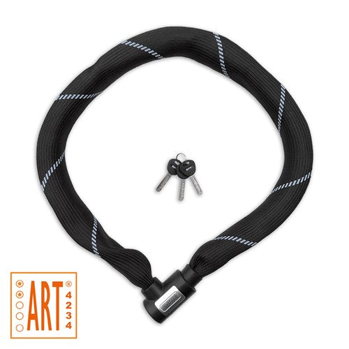 Cargue la imagen en el visor de la galería, Lynx kettingslot art-2 110 cm x 8.3 mm nylon hoes zwart op kaart
