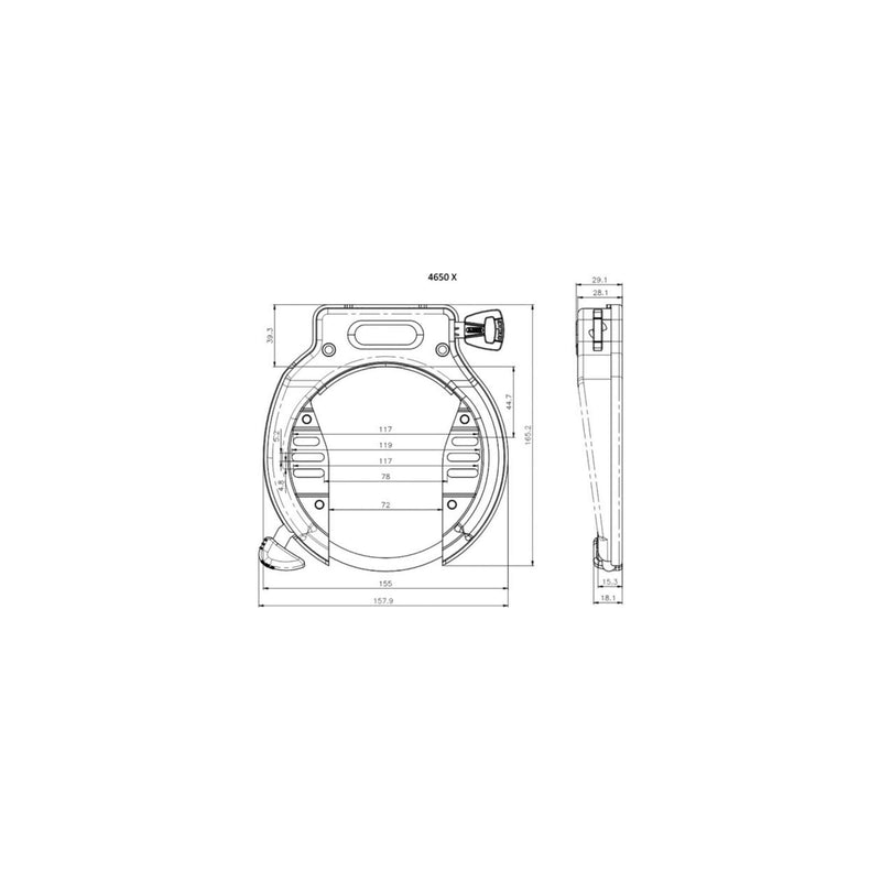 Chargez l'image dans la visionneuse de la galerie, Abus Amparo 2.0 Fiets Ringslot - ART2 - Zwart
