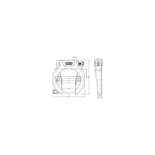 Abus fietsslot ringslot - pro amparo 4750x (werkplaatsverpakking) - security level 9 - art 2 - geschikt voor elektrische fietsen en stadsfietsen
