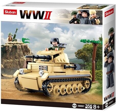 Sluban army wwii kleine duitse tank (m38-b0691)