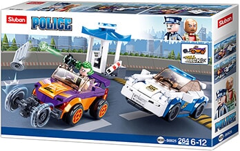 Load image into Gallery viewer, Sluban police politie achtervolging met pull-back (m38-b0825)
