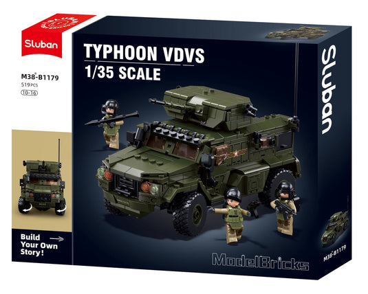 Sluban modelbricks typhoon aanvalsgevechtsvoertuig (m38-b1179)