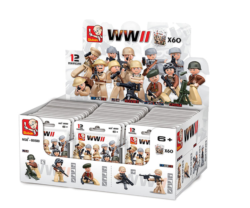 Load image into Gallery viewer, Sluban army wwii soldaten 60st. polybags (m38-b0580)
