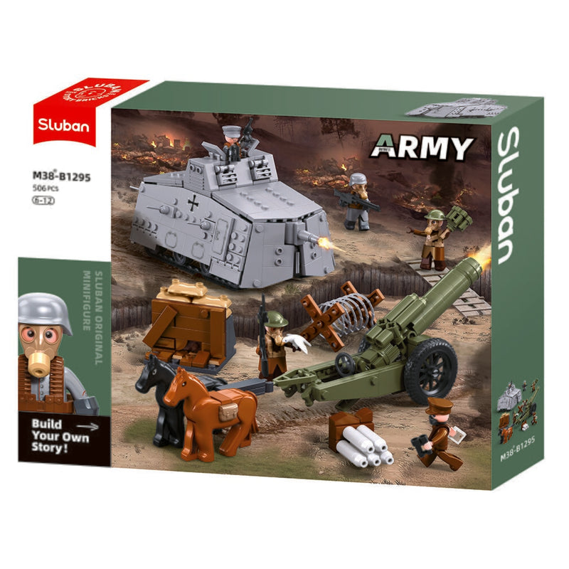 Load image into Gallery viewer, Sluban army aanvallende tank wwi - 47vs (m38-b1295)
